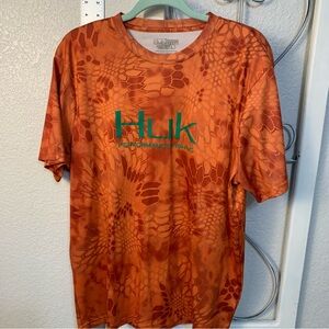 Huk Orange Performance Fishing Shirt
